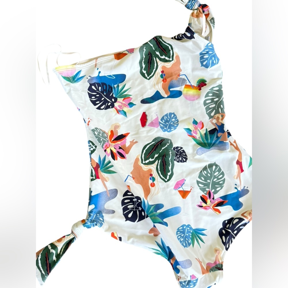 & Other Stories NEW One Shoulder Printed Swimsuit - Picture 3 of 7